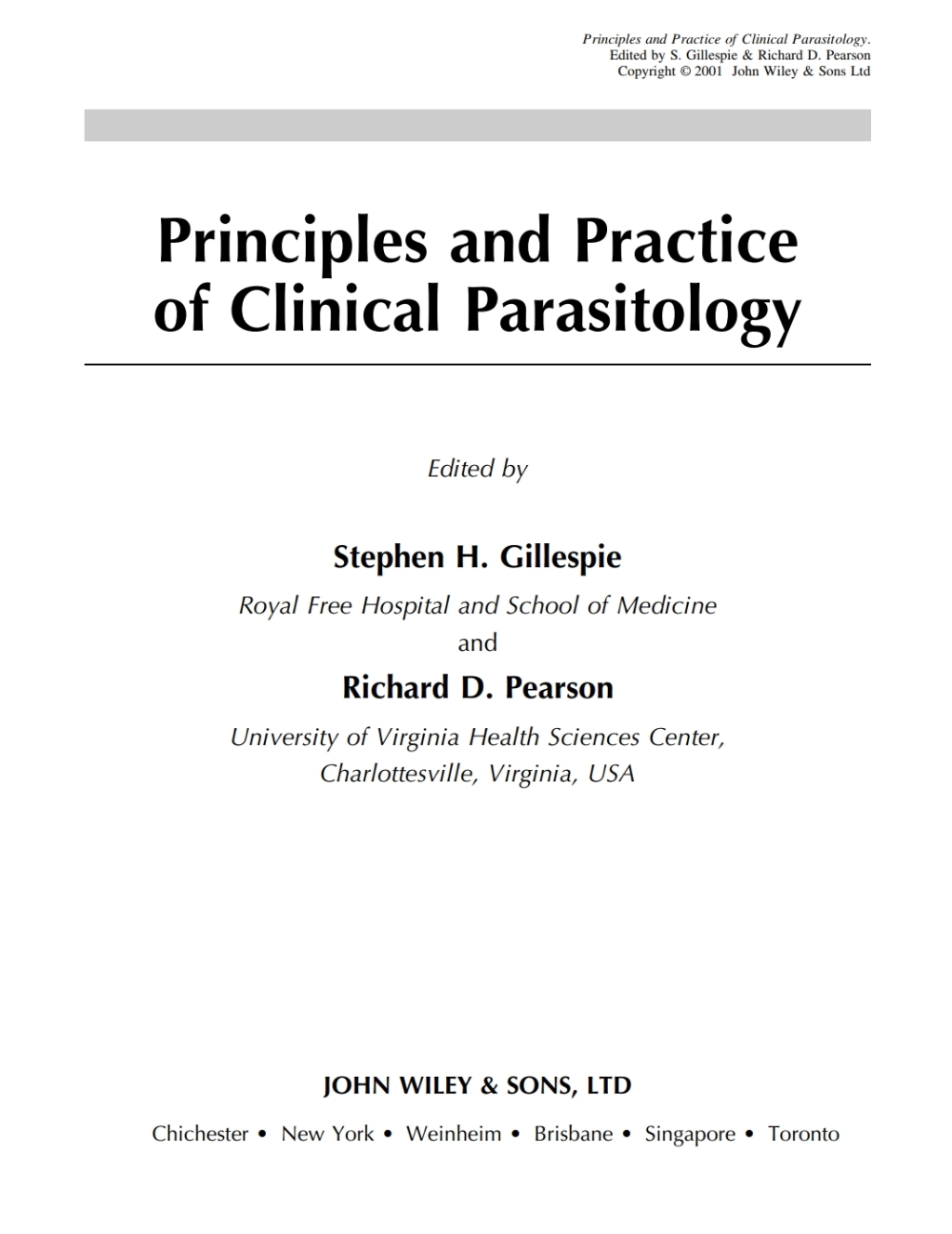 ISBN 9780471977292 product image for Principles and Practice of Clinical Parasitology - 1st Edition (eBook) | upcitemdb.com