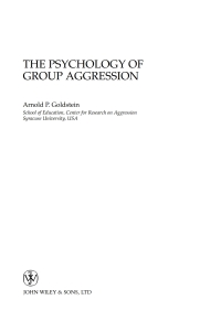 Cover image: The Psychology of Group Aggression 1st edition 9780470845165