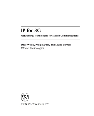 Imagen de portada: IP for 3G 1st edition 9780471486978
