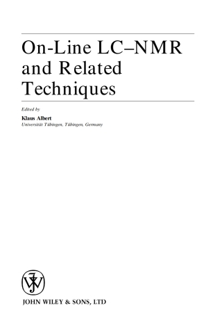 Cover image: On-line LC-NMR and Related Techniques 1st edition 9780471496496