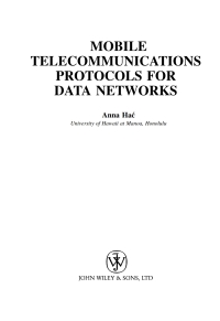 Imagen de portada: Mobile Telecommunications Protocols for Data Networks 1st edition 9780470850565