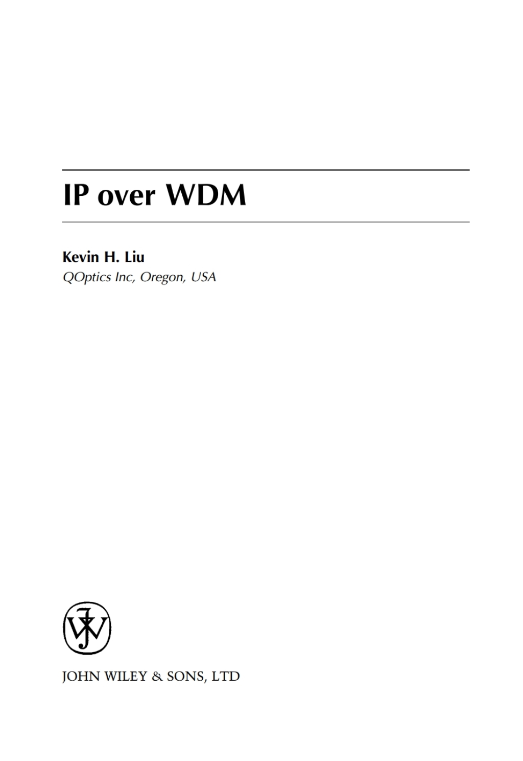 IP over WDM  1st Edition eBook