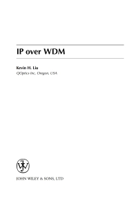Cover image: IP over WDM 1st edition 9780470844175