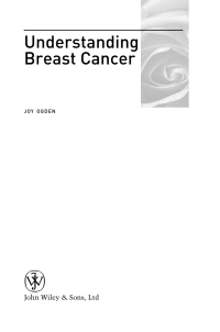 Cover image: Understanding Breast Cancer 1st edition 9780470854358