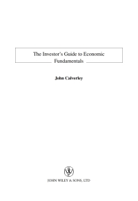 Imagen de portada: The Investor's Guide to Economic Fundamentals 1st edition 9780470846902