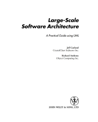 Cover image: Large-Scale Software Architecture: A Practical Guide using UML 1st edition 9780470848494