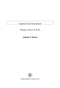 Cover image: Capital Asset Investment 1st edition 9780470845110