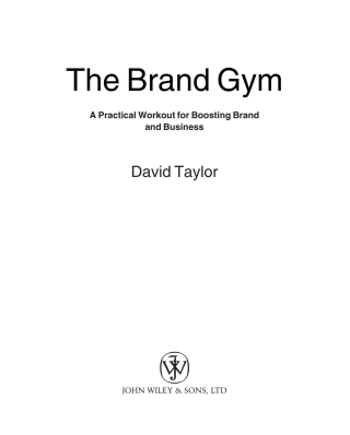 Cover image: The Brandgym 1st edition 9780470847107