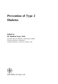 Imagen de portada: Prevention of Type 2 Diabetes 1st edition 9780470857335