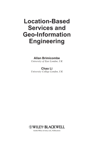 Imagen de portada: Location-Based Services and Geo-Information Engineering 1st edition 9780470857366