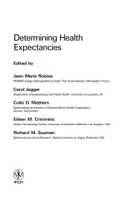Cover image: Determining Health Expectancies 1st edition 9780470843970