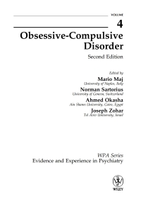 Cover image: Obsessive-Compulsive Disorder 2nd edition 9780470849668