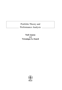 صورة الغلاف: Portfolio Theory and Performance Analysis 1st edition 9780470858745
