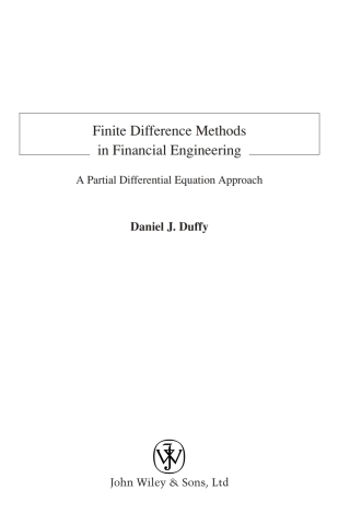 Cover image: Finite Difference Methods in Financial Engineering 1st edition 9780470858820