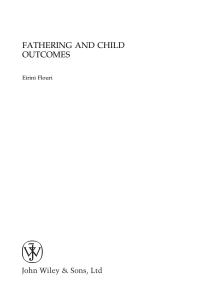 Imagen de portada: Fathering and Child Outcomes 1st edition 9780470861684