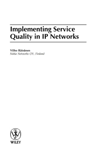 صورة الغلاف: Implementing Service Quality in IP Networks 1st edition 9780470847930