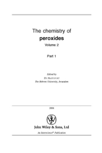 صورة الغلاف: The Chemistry of Peroxides, Parts 1 and 2 1st edition 9780470862742