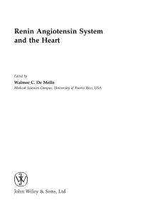 Cover image: Renin Angiotensin System and the Heart 1st edition 9780470862926