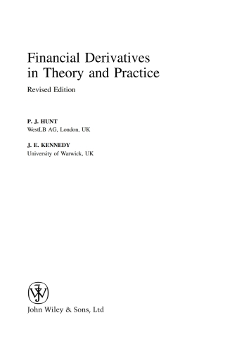 Cover image: Financial Derivatives in Theory and Practice 1st edition 9780470863589
