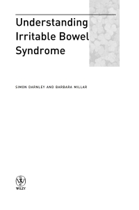 Cover image: Understanding Irritable Bowel Syndrome 1st edition 9780470844960