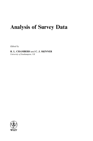 Cover image: Analysis of Survey Data 1st edition 9780471899877