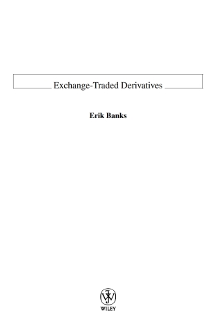 Cover image: Exchange-Traded Derivatives 1st edition 9780470848418