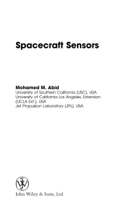 Cover image: Spacecraft Sensors 1st edition 9780470865279