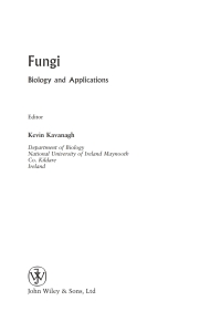 Cover image: Fungi 1st edition 9780470867020