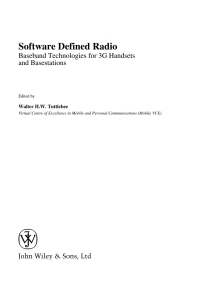 Cover image: Software Defined Radio 1st edition 9780470867709