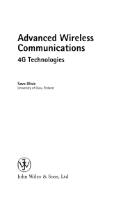 Cover image: Advanced Wireless Communications 1st edition 9780470867761