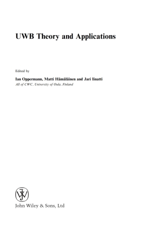 Imagen de portada: UWB 1st edition 9780470869178
