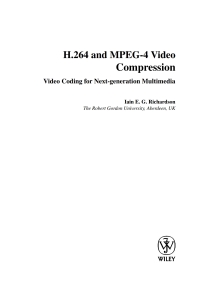Cover image: H.264 and MPEG-4 Video Compression 1st edition 9780470848371