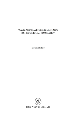 Cover image: Wave and Scattering Methods for Numerical Simulation 1st edition 9780470870174