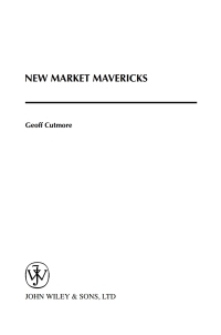 Cover image: New Market Mavericks 1st edition 9780470870464