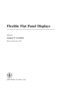 Imagen de portada: Flexible Flat Panel Displays 1st edition 9780470870488