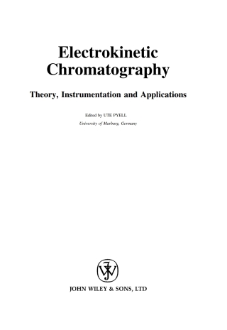 Cover image: Electrokinetic Chromatography 1st edition 9780470871027