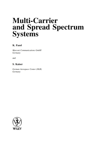 Imagen de portada: Multi-Carrier and Spread Spectrum Systems 1st edition 9780470848999