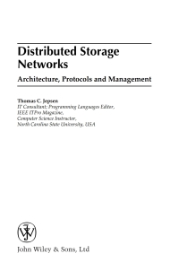 Cover image: Distributed Storage Networks 1st edition 9780470850206