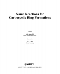 Imagen de portada: Name Reactions for Carbocyclic Ring Formations 1st edition 9780470085066