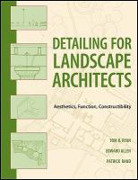 Imagen de portada: Detailing for Landscape Architects 1st edition 9780470548783