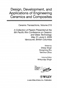 Cover image: Design, Development, and Applications of Engineering Ceramics and Composites: Ceramic Transactions, Volume 215 1st edition 9780470889367