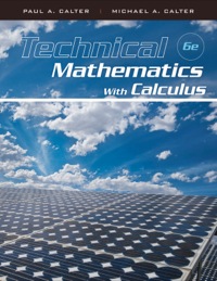 Cover image: Technical Mathematics with Calculus 6th edition 9780470464724