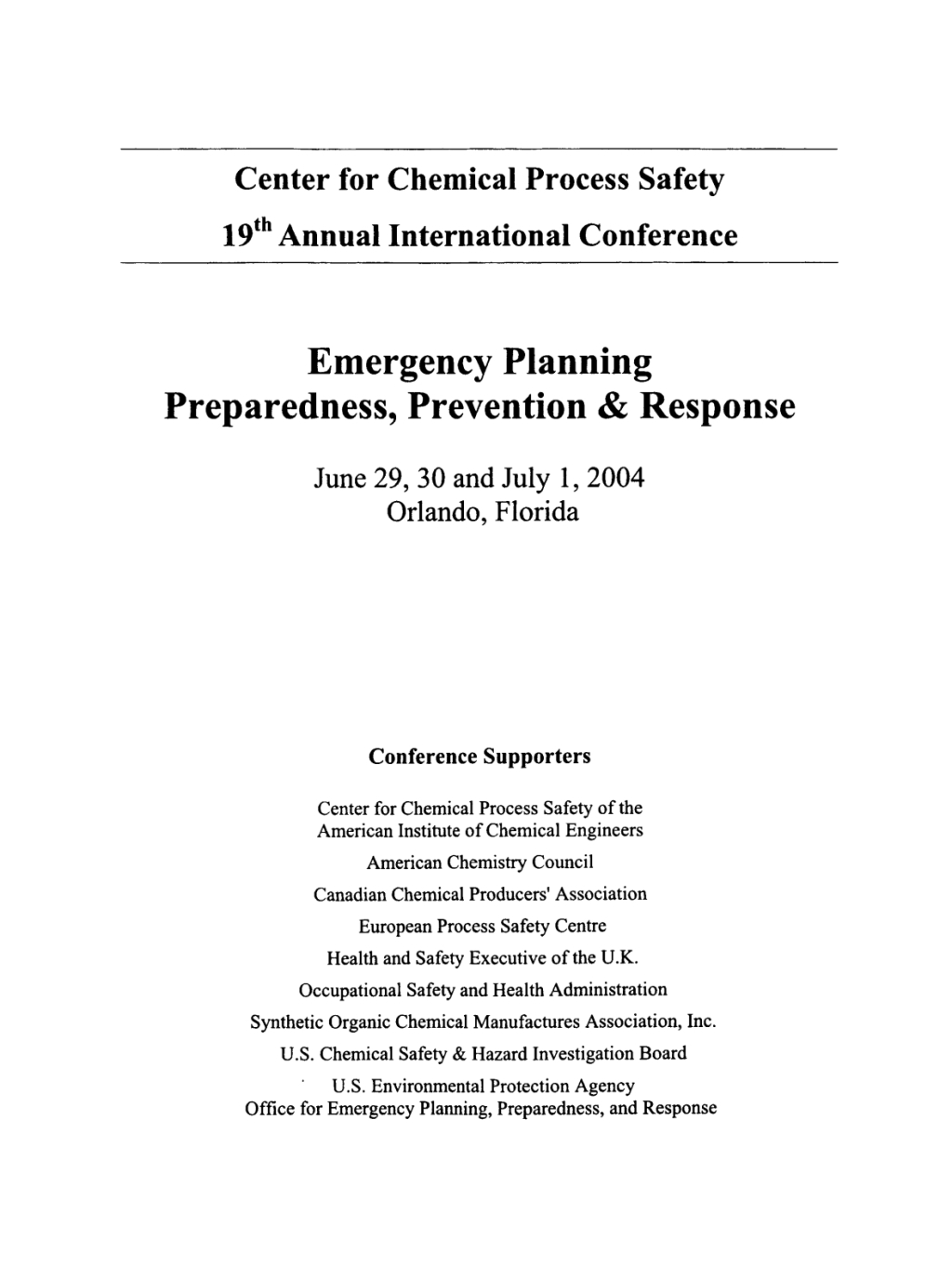 Emergency Planning Preparedness, Prevention and Response 1st Edition