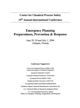 Imagen de portada: Emergency Planning 1st edition 9780816909544