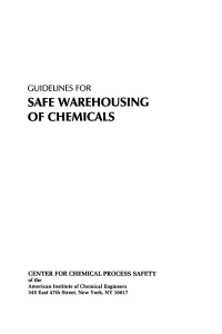 Imagen de portada: Guidelines for Safe Warehousing of Chemicals 1st edition 9780816906598