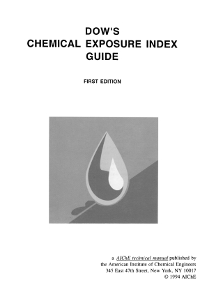 Cover image: Dow's Chemical Exposure Index Guide 1st edition 9780816906475