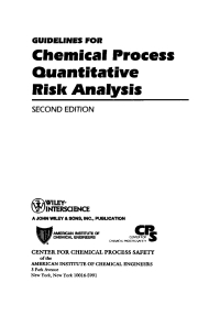 صورة الغلاف: Guidelines for Chemical Process Quantitative Risk Analysis, 2nd Edition 2nd edition 9780816907205