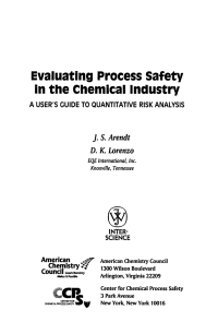 صورة الغلاف: Evaluating Process Safety in the Chemical Industry: A User's Guide to Quantitative Risk Analysis 1st edition 9780816907465