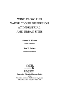 صورة الغلاف: Wind Flow and Vapor Cloud Dispersion at Industrial and Urban Sites 1st edition 9780816908639