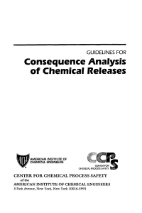 Imagen de portada: Guidelines for Consequence Analysis of Chemical Releases 1st edition 9780816907861